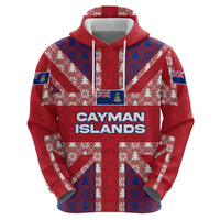 Cayman Islands Christmas Hoodie Xmas Pattern and Coat of Arms - Wonder Print Shop