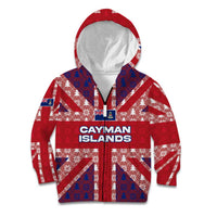 Cayman Islands Christmas Kid Hoodie Xmas Pattern and Coat of Arms - Wonder Print Shop