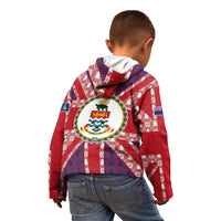 Cayman Islands Christmas Kid Hoodie Xmas Pattern and Coat of Arms - Wonder Print Shop