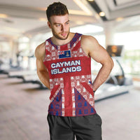 Cayman Islands Christmas Men Tank Top Xmas Pattern and Coat of Arms - Wonder Print Shop