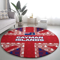 Cayman Islands Christmas Round Carpet Xmas Pattern and Coat of Arms - Wonder Print Shop