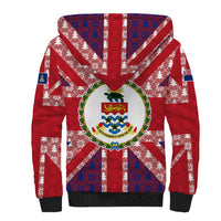 Cayman Islands Christmas Sherpa Hoodie Xmas Pattern and Coat of Arms - Wonder Print Shop