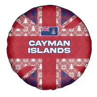 Cayman Islands Christmas Spare Tire Cover Xmas Pattern and Coat of Arms - Wonder Print Shop