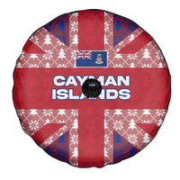 Cayman Islands Christmas Spare Tire Cover Xmas Pattern and Coat of Arms - Wonder Print Shop