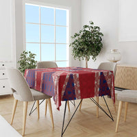 Cayman Islands Christmas Tablecloth Xmas Pattern and Coat of Arms - Wonder Print Shop