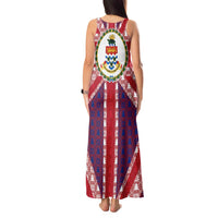 Cayman Islands Christmas Tank Maxi Dress Xmas Pattern and Coat of Arms - Wonder Print Shop