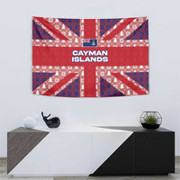 Cayman Islands Christmas Tapestry Xmas Pattern and Coat of Arms - Wonder Print Shop