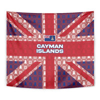 Cayman Islands Christmas Tapestry Xmas Pattern and Coat of Arms - Wonder Print Shop
