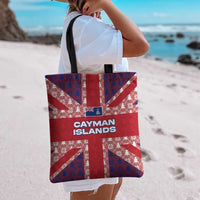 Cayman Islands Christmas Tote Bag Xmas Pattern and Coat of Arms - Wonder Print Shop