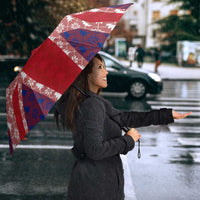 Cayman Islands Christmas Umbrella Xmas Pattern and Coat of Arms - Wonder Print Shop