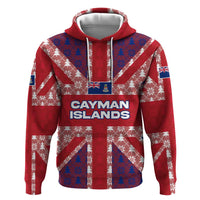 Cayman Islands Christmas Zip Hoodie Xmas Pattern and Coat of Arms - Wonder Print Shop
