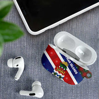 Cayman Islands Xmas AirPods Case Christmas Plaid Turtle and Coat of Arms Red Green Blue - Wonder Print Shop