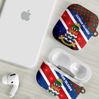Cayman Islands Xmas AirPods Case Christmas Plaid Turtle and Coat of Arms Red Green Blue - Wonder Print Shop