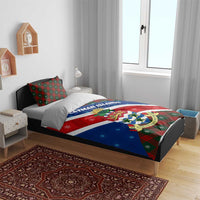 Cayman Islands Xmas Bedding Set Christmas Plaid Turtle and Coat of Arms Red Green Blue - Wonder Print Shop