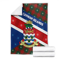 Cayman Islands Xmas Blanket Christmas Plaid Turtle and Coat of Arms Red Green Blue - Wonder Print Shop