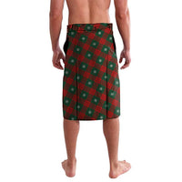 Cayman Islands Xmas Lavalava Christmas Plaid Turtle and Coat of Arms Red Green Blue - Wonder Print Shop