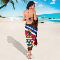 Cayman Islands Xmas Sarong Christmas Plaid Turtle and Coat of Arms Red Green Blue - Wonder Print Shop