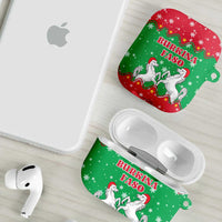 Christmas Burkina Faso AirPods Case Snowflake Horses and Coat of Arms - Wonder Print Shop