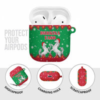 Christmas Burkina Faso AirPods Case Snowflake Horses and Coat of Arms - Wonder Print Shop