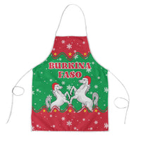 Christmas Burkina Faso Apron Snowflake Horses and Coat of Arms - Wonder Print Shop