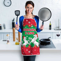 Christmas Burkina Faso Apron Snowflake Horses and Coat of Arms - Wonder Print Shop