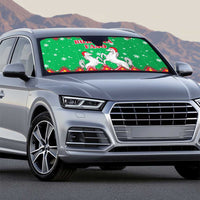 Christmas Burkina Faso Auto Sun Shade Snowflake Horses and Coat of Arms - Wonder Print Shop