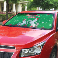 Christmas Burkina Faso Auto Sun Shade Snowflake Horses and Coat of Arms - Wonder Print Shop
