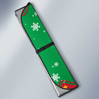 Christmas Burkina Faso Auto Sun Shade Snowflake Horses and Coat of Arms - Wonder Print Shop