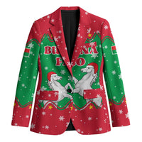 Christmas Burkina Faso Blazer Snowflake Horses and Coat of Arms - Wonder Print Shop