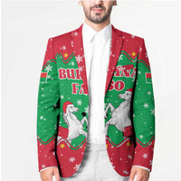 Christmas Burkina Faso Blazer Snowflake Horses and Coat of Arms - Wonder Print Shop
