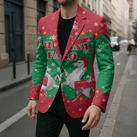 Christmas Burkina Faso Blazer Snowflake Horses and Coat of Arms - Wonder Print Shop