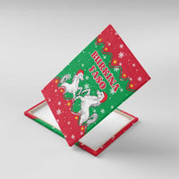 Christmas Burkina Faso Canvas Wall Art Snowflake Horses and Coat of Arms - Wonder Print Shop