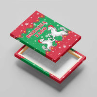 Christmas Burkina Faso Canvas Wall Art Snowflake Horses and Coat of Arms - Wonder Print Shop