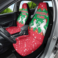 Christmas Burkina Faso Car Seat Cover Snowflake Horses and Coat of Arms - Wonder Print Shop