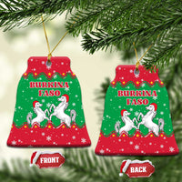 Christmas Burkina Faso Ceramic Ornament Snowflake Horses and Coat of Arms - Wonder Print Shop