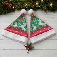Christmas Burkina Faso Christmas Santa Hat Snowflake Horses and Coat of Arms - Wonder Print Shop