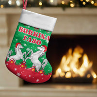 Christmas Burkina Faso Christmas Stocking Snowflake Horses and Coat of Arms - Wonder Print Shop