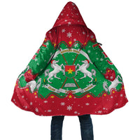 Christmas Burkina Faso Cloak Snowflake Horses and Coat of Arms - Wonder Print Shop
