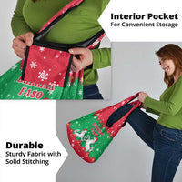 Christmas Burkina Faso Grocery Bag Snowflake Horses and Coat of Arms - Wonder Print Shop