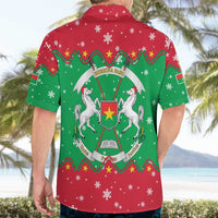 Christmas Burkina Faso Hawaiian Shirt Snowflake Horses and Coat of Arms - Wonder Print Shop