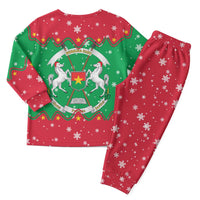 Christmas Burkina Faso Christmas Pajama Set Snowflake Horses and Coat of Arms - Wonder Print Shop