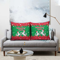 Christmas Burkina Faso Pillow Cover Snowflake Horses and Coat of Arms - Wonder Print Shop