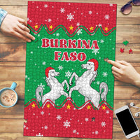 Christmas Burkina Faso Puzzle Snowflake Horses and Coat of Arms - Wonder Print Shop