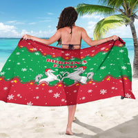 Christmas Burkina Faso Sarong Snowflake Horses and Coat of Arms - Wonder Print Shop