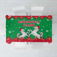 Christmas Burkina Faso Tablecloth Snowflake Horses and Coat of Arms - Wonder Print Shop