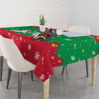 Christmas Burkina Faso Tablecloth Snowflake Horses and Coat of Arms - Wonder Print Shop