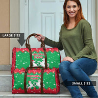 Christmas Burkina Faso Travel Bag Snowflake Horses and Coat of Arms - Wonder Print Shop