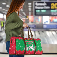 Christmas Burkina Faso Travel Bag Snowflake Horses and Coat of Arms - Wonder Print Shop