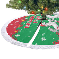 Christmas Burkina Faso Tree Skirt Snowflake Horses and Coat of Arms - Wonder Print Shop