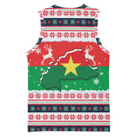 Christmas Burkina Faso Basketball Jersey Reindeer Star Design - Wonder Print Shop
